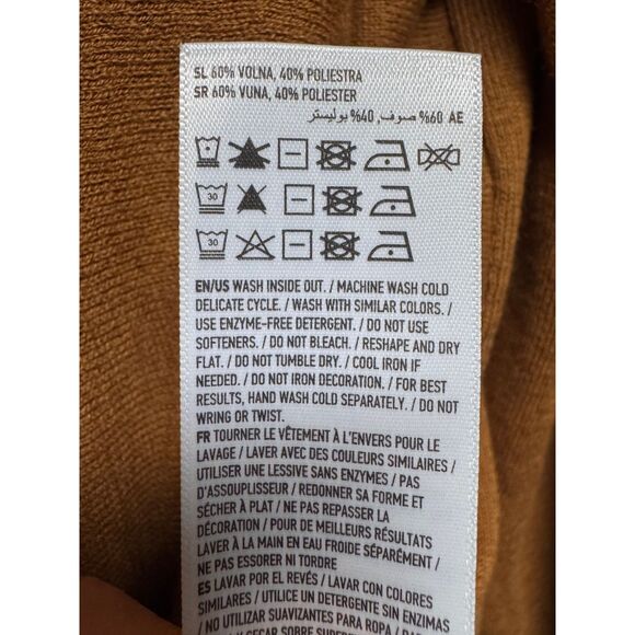 NWT - ROYAL ROBBINS Westlands Cowl Neck SeaWool Sweater, Caramel, Sz L - Picture 11 of 11